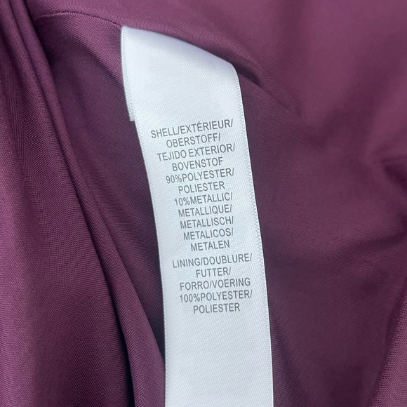 Adrianna Papell Purple Floral Cocktail Dress - Crystal Beaded Neckline Size 6 - Picture 6 of 7